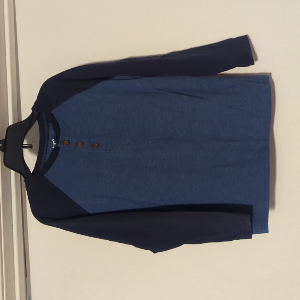 Boys'Long sleeve raglan Henley tee